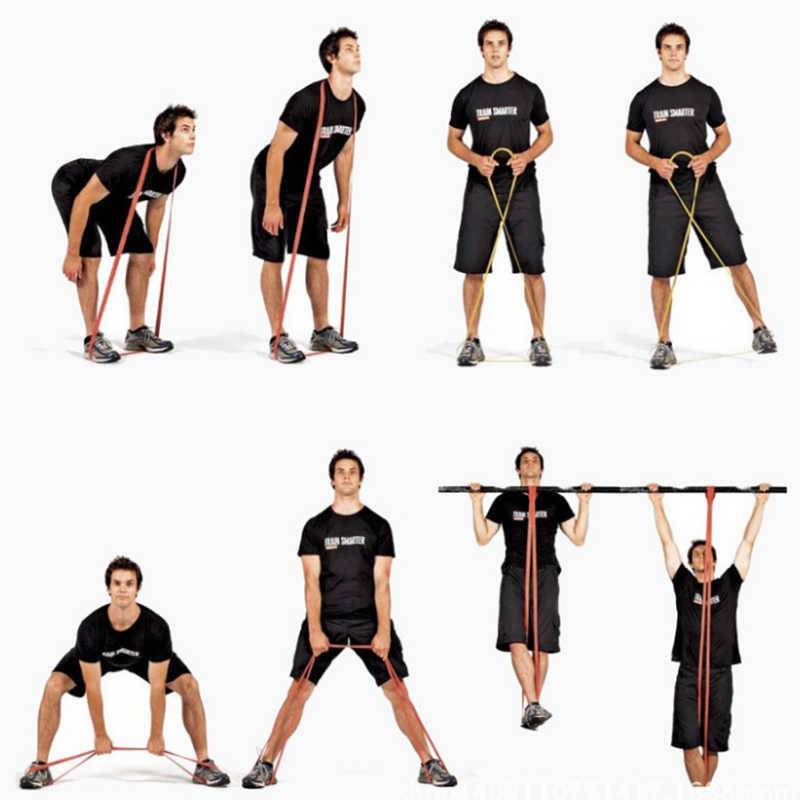 Упражнения с фитнес-резинкой — тренировка на все группы мышц в картинках