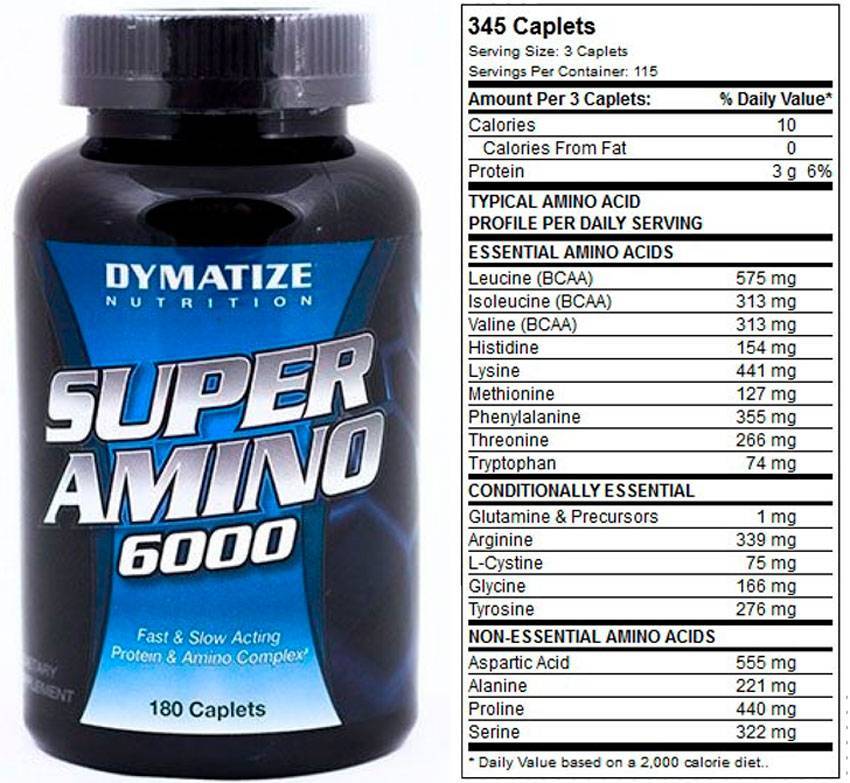 Super amino 6000 от dymatize - спортивное питание на dailyfit