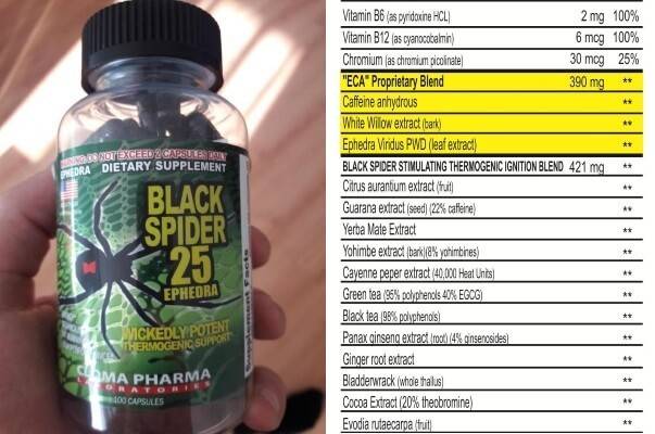 Cloma pharma usa black spider 25 ephedra powder " fatburnerking.at