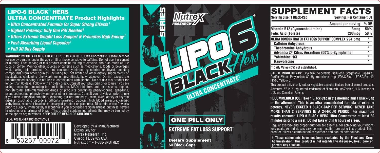 Спортивное питание nutrex lipo-6 black hers ultra concentrate — отзывы