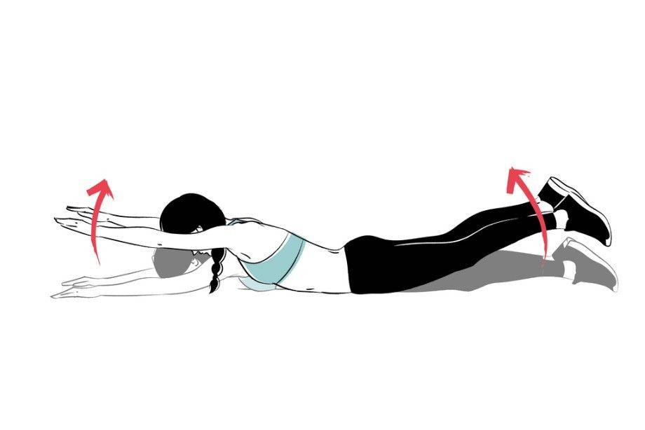 Очень эффективное и полезное для спины упражнение «лодочка»