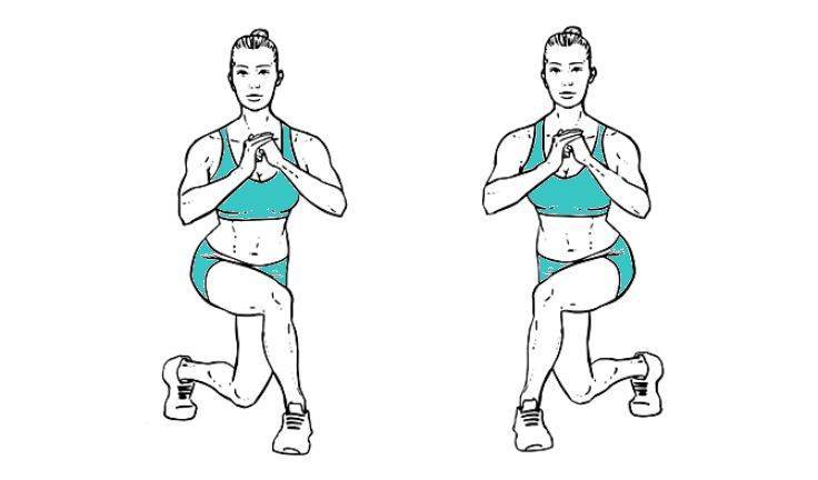 Перекрестные, диагональные или выпады «реверанс»: техника выполнения упражнения