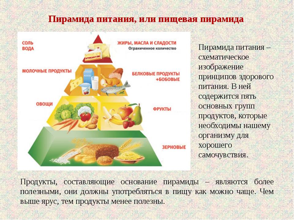 Здоровое питание (пирамида здорового питания)